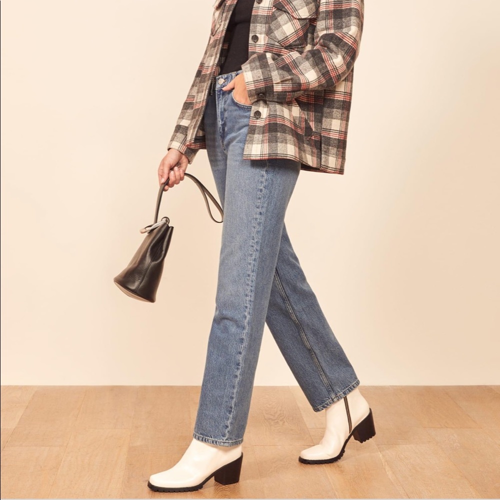 Reformation Florence Boot White Size 8